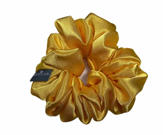 Queen Thing - Saffron Yellow Satin Scrunchie