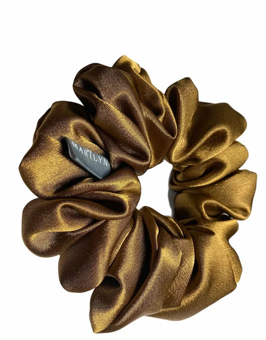 Shine on - Gold Satin Scrunchie
