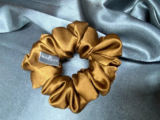 Shine on - Gold Satin Scrunchie