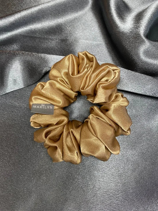 Bold Radiance - Copper Satin Scrunchie