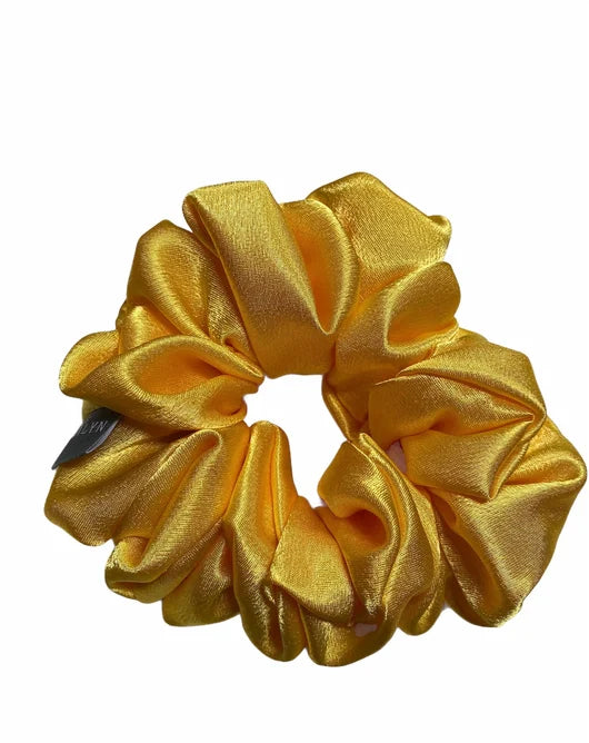 Queen Thing - Saffron Yellow Satin Scrunchie