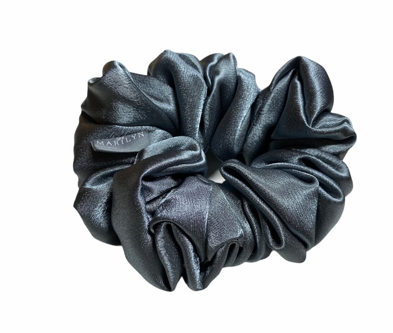 Little Thing, Big Mood - Grey Satin Scrunchie